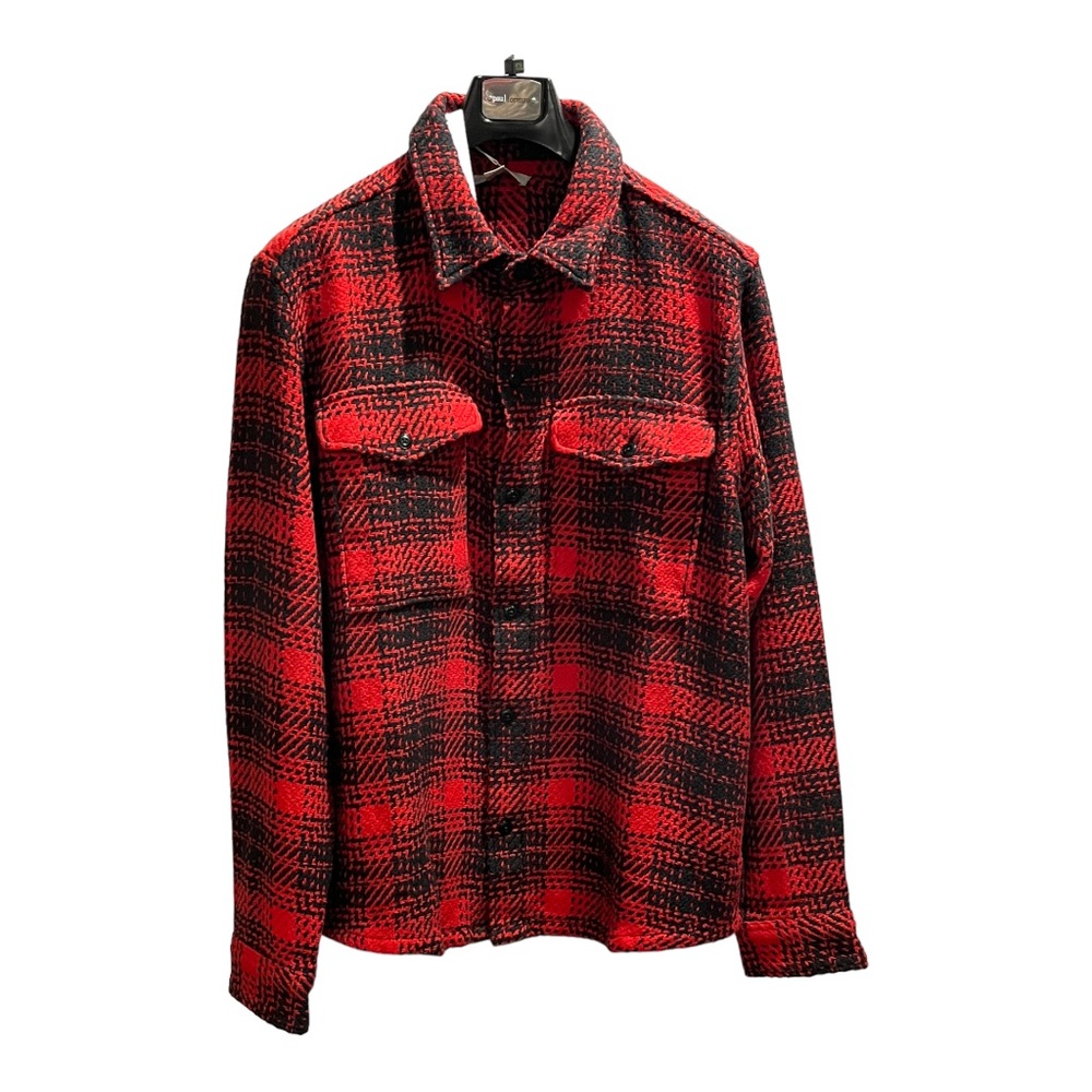 Outerknown Cloud Weave Men's Red Plaid Button Blanket Shirt Sz XL New Organic - Picture 1 of 7
